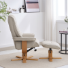 Sardinia Recliner Chair & Footstool in Mushroom
